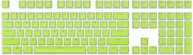Royal Kludge Pudding PBT Keycaps 104 vnt. Apple green PBT ISO UK