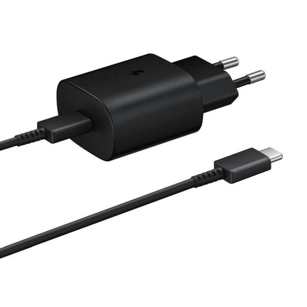 Samsung EP-TA800EBE 25W Matkalaturi + EP-DG980BBE USB-C 1m Kaapeli Musta (OOB Bulk)