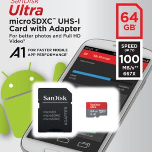 SANDISK Ultra 64GB microSDXC UHS-I Card muistitikku