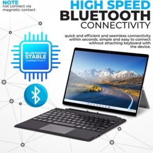 Seagtigau Qwerty-näppäimistö Microsoft Surface Pro 7+-pro 7-pro 6-pro 5-pro 4-pro 3:lle, 12.3 tuumaa, Bluetooth Type Cover monikosketuslevyllä, taustavalo, erittäin ohut (musta)
