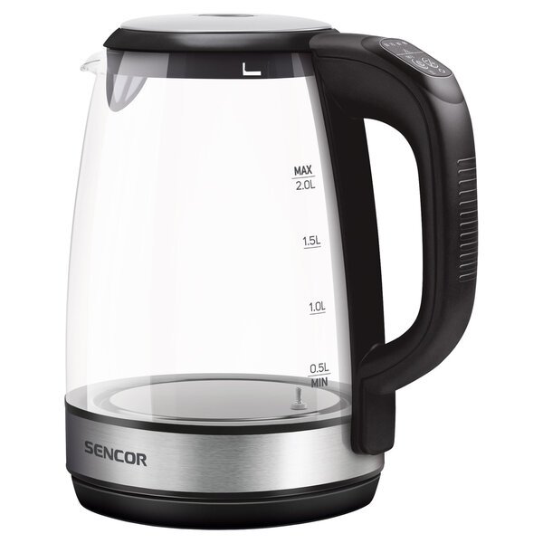 Sencor SWK2090BK vedenkeitin, lasi/ruostumaton teräs