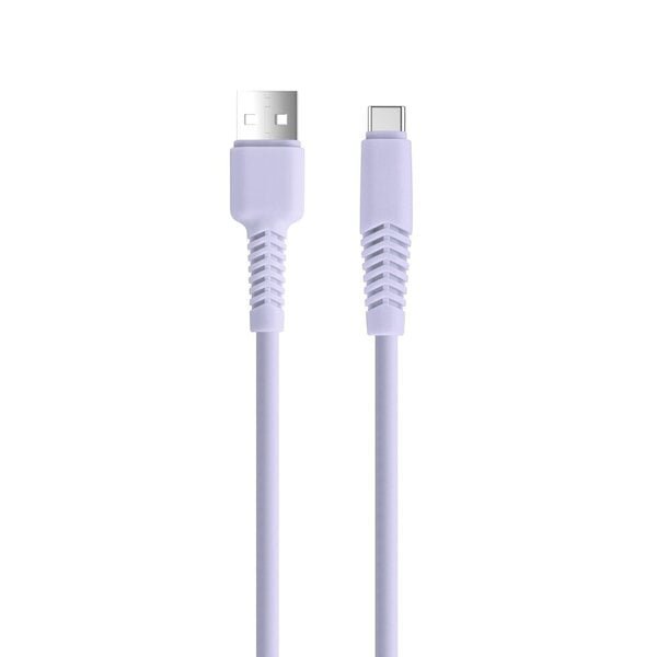 Setty kabelis USB - USB-C 1,5 m 2,1A KSA-C-1.529 lilac