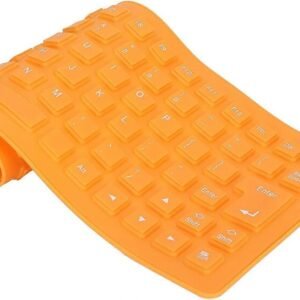 silikoninäppäimistö USB, taitettava, oranssi