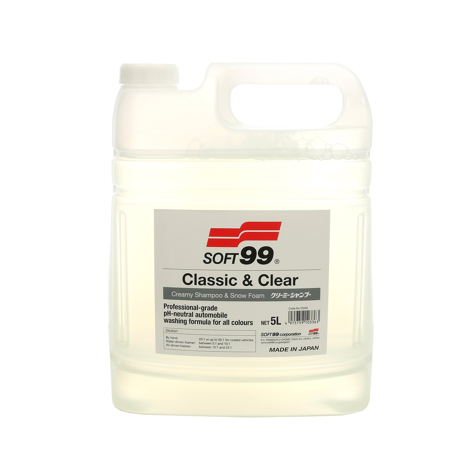 Bilschampo Soft99 Classic&Clear Creamy Shampoo&Snow Foam, 5000 ml, 5000 ml