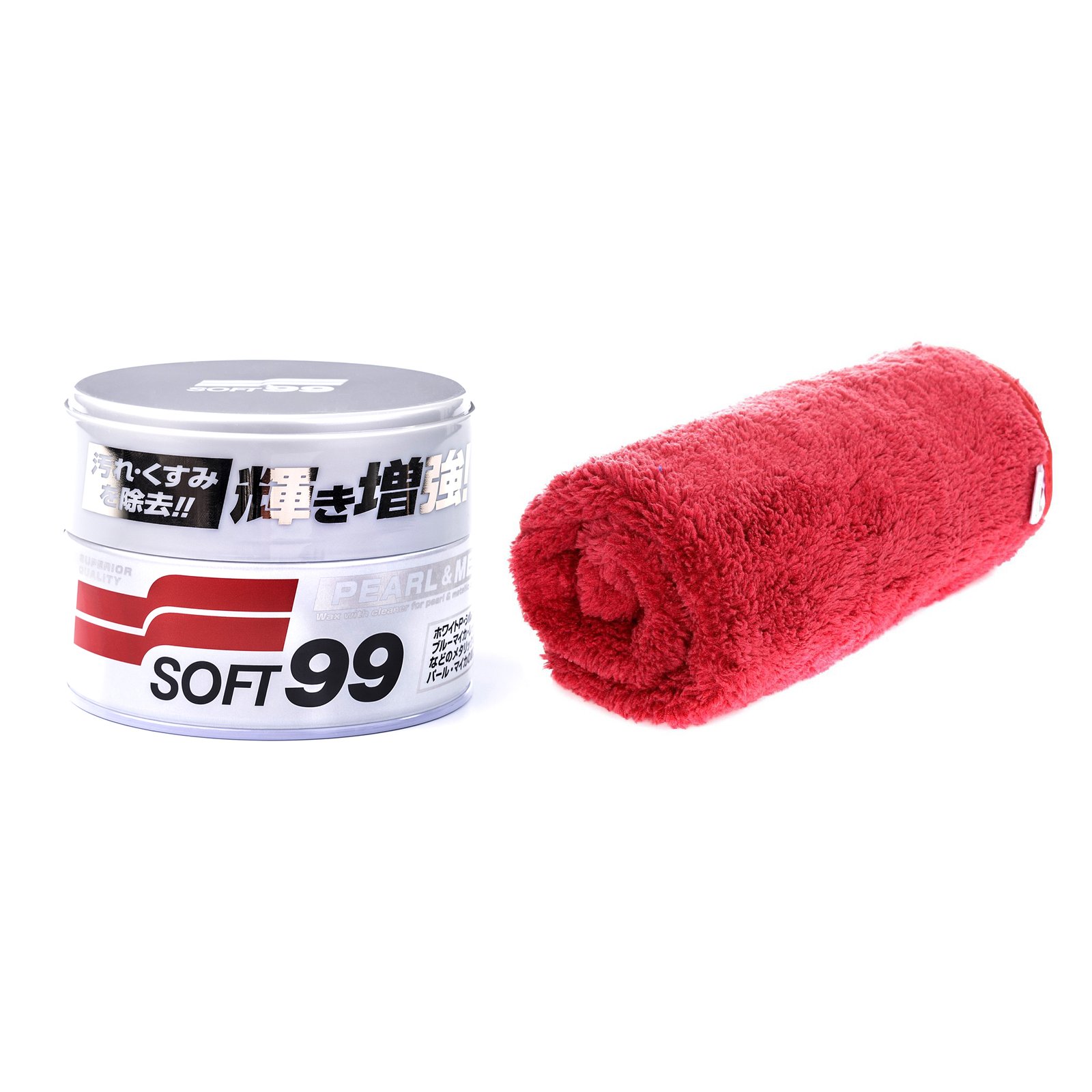 Bilvax Soft99 Pearl&Metallic Soft Wax, 320 g, Vax + poleringsduk