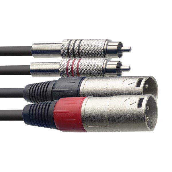 Stagg 2 x XLR/m - 2  x RCA 1.5m