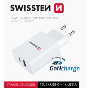 Swissten GaN, USB-C / USB, 3A