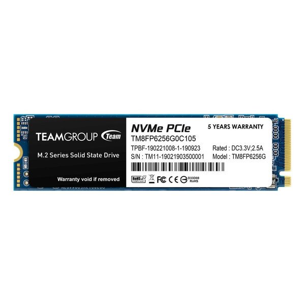 Team Group MP33 256GB SSD M.2 PCIe Gen3x4 Nopea Tallennusratkaisu
