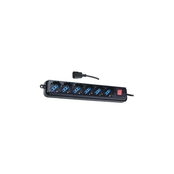 Techly 6 x Schuko -laajennus, sopii UPS:lle