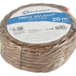 Tekstiilikaapeli frrtx 3g1,5mm 20m ruskea 16813