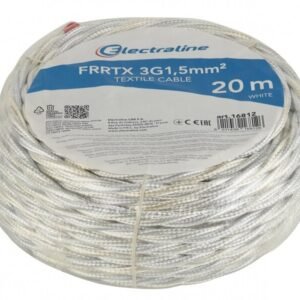 Tekstiilikaapeli frrtx 3g1,5mm 20m valkoinen 16812