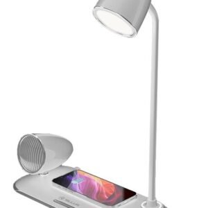 Tellur Nostalgia langaton pöytälaturi, Bluetooth-kaiutin, pöytälamppu valkoinen