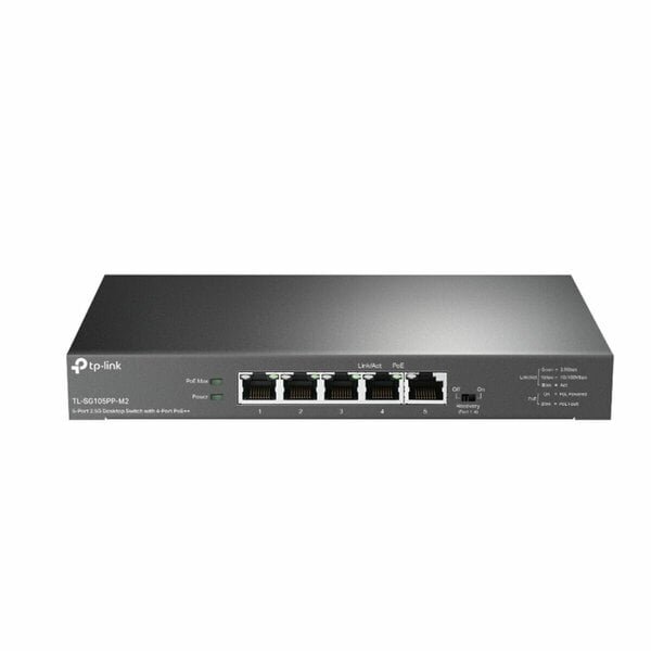 TP-Link TL-SG105PP-M2 Gigabit Ethernet Kytkin, PoE-tuki, Hallitsematon, Kotitoimisto, Musta