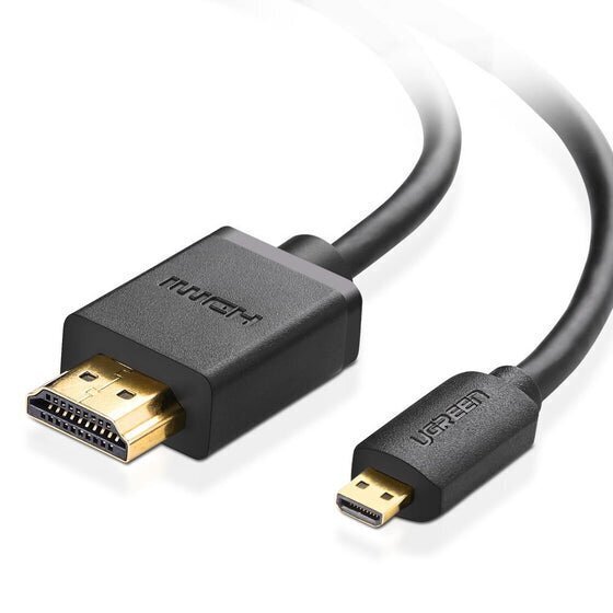 Micro HDMI - HDMI kaapeli 4K 60Hz 3 m, musta