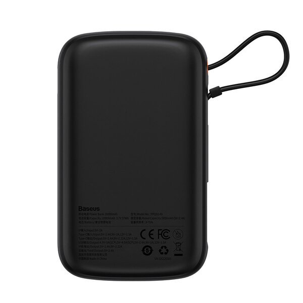 Ulkoakku iPhone 10000mAh USB USB-C, musta