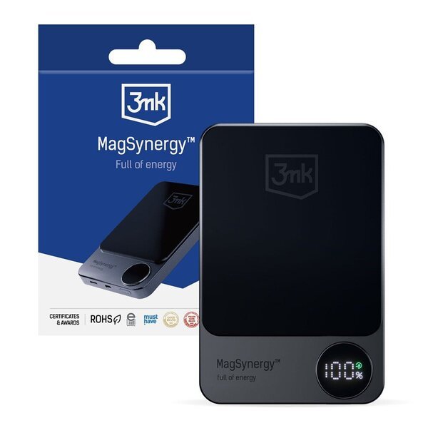 Ulkoinen Akku Power Bank 3mk MagSynergy 10000 mAh musta