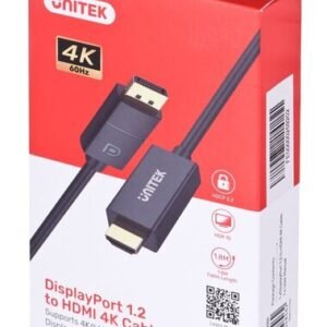 Unitek V1608A, DP 1.2 - HDMI, 1,9 m