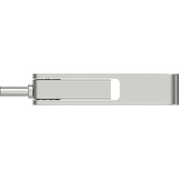 USB-avain - PNY - OTG 256 Gt - USB 3.2 - Hopeanvärinen metalli - USB C/A -yhteensopiva