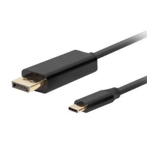 USB C-DisplayPort Adapter Lanberg CA-CMDP-10CU-0005-BK musta 500 cm