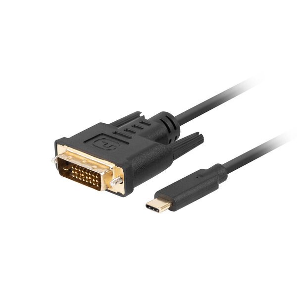 USB C -DVI-D kaapeli Lanberg CA-CMDV-10CU-0030-BK 3 m Musta