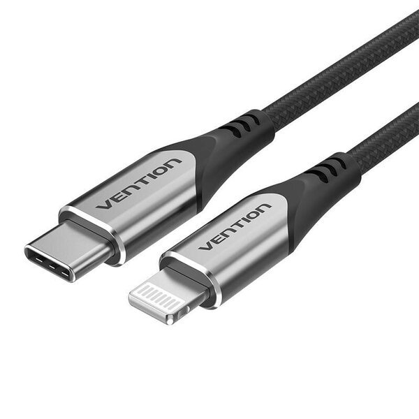 USB-C-kaapeli Lightning, Vention TACHF, 1m (harmaa)
