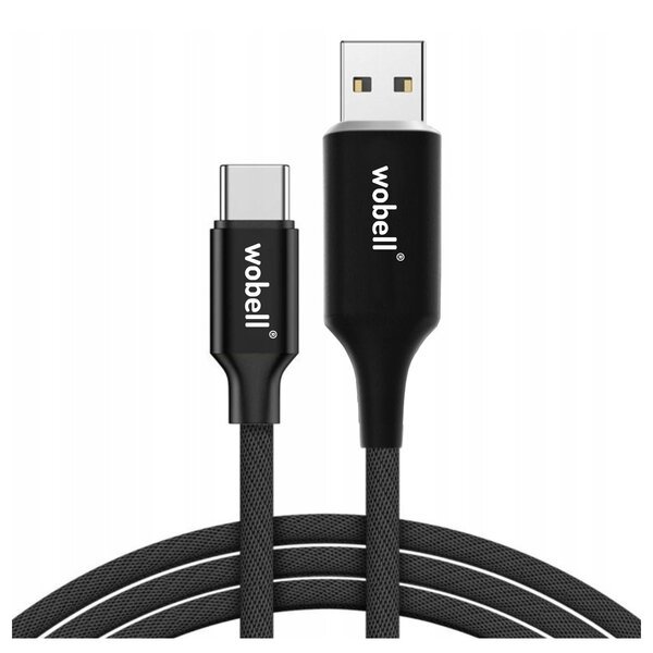 USB-C-kaapeli, QC 3.0 2,4A, 1,8 metriä.