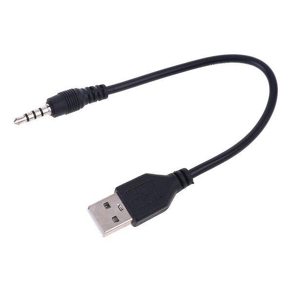 USB-uros 3,5 mm kuulokkeadapterijohto, musta