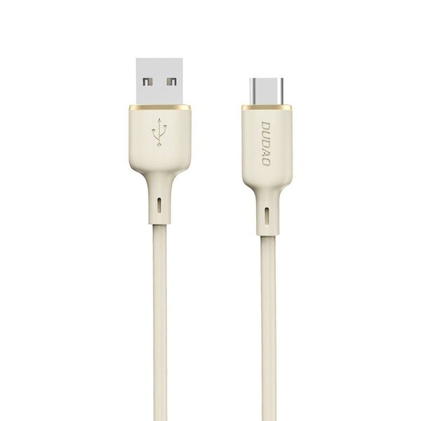 Vahvistettu USB-A - USB-C kaapeli 5A 1m, beige