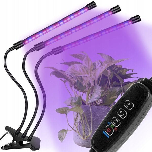 Valaisimet kasvien kasvattamiseen 60 Led, 30 W ajastin + kaukosäädin, 3 kpl