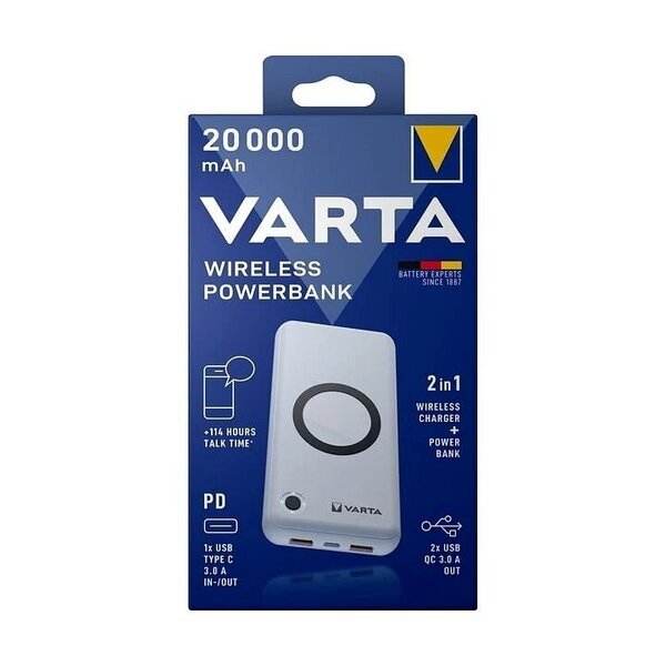 Varavirtalähde Varta Wireless 20000mAh