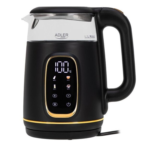 Vedenkeitin lämpötilansäätimellä 1,7 L Adler AD-1305 musta