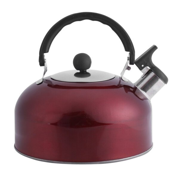 Vedenkeitin, ruostumatonta terästä, punainen, 3 l
