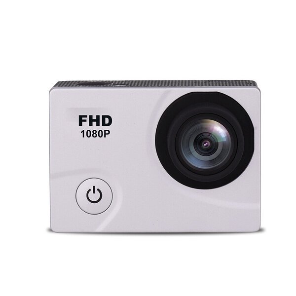 Vedenkestävä urheilukamera 1080P Full HD Wi-Fi 12Mpx, valkoinen