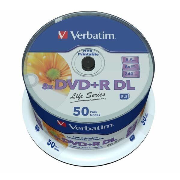 Verbatim DVD+R DL levyt, 50 kpl