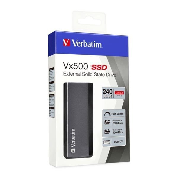 Ulkoinen SSD-levy Verbatim Vx500 240GB USB 3.0
