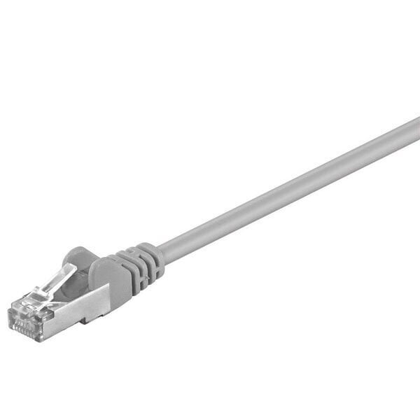 Verkko LAN-kaapeli FTP, Cat.5e, RJ45 M - RJ45 M, 0.25 m, harmaa