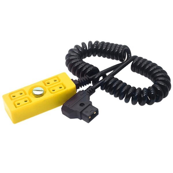 Virtakaapeli D-tap 4-porttisella, keltainen