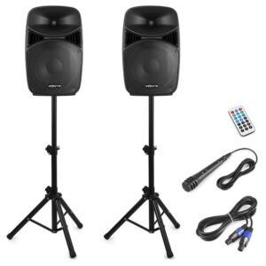Vonyx VPS122A Plug&Play 800 W kaiutinsarja jalustoilla