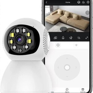 WiFi sisäkamera 360 astetta, HD 1080P, 5G kaksitaajuus