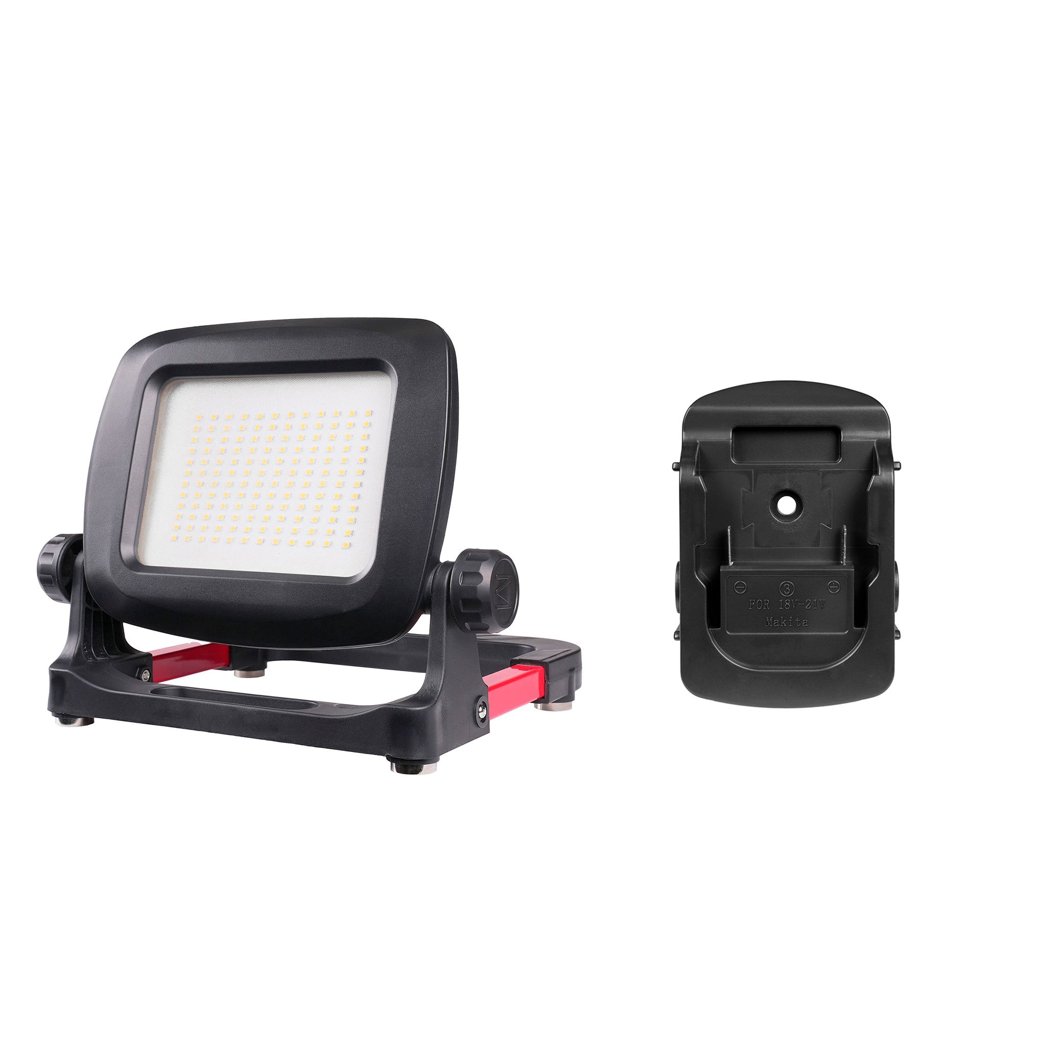 Arbetsbelysning AGGE Workmate 3K Pro, för skruvdragar-batteri, 3500 lm, Arbetsbelysning + Makita adapter