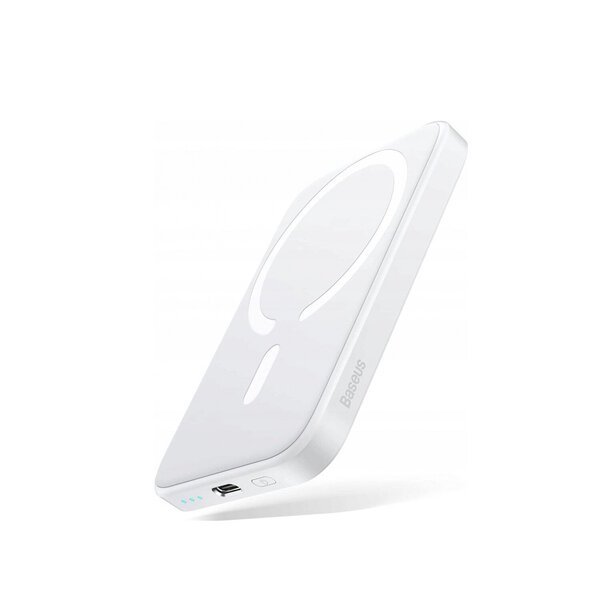 Wozinsky 10.000 mAh USB-C ja Micro USB 5V 2A Magneettinen Power Bank Valkoinen