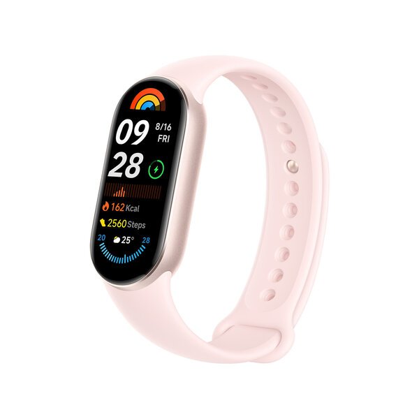 Älykäs ranneke Xiaomi Smart Band 9, vaaleanpunainen, Bluetooth 5.4