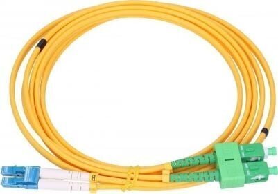 Yksimuotokuitukaapeli duplex SC/APC-LC/UPC, 15 m
