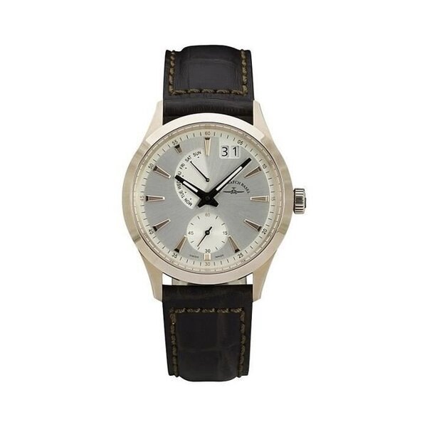 Zeno-Watch Miesten kello - Gentleman Big Date kultapintainen - 6662-7004Q-Pgr-f3