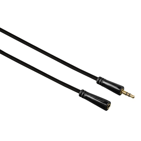 Hama 3.5mm – 3.5mm -audiokaapeli, uros/naaras, 3 m, Musta
