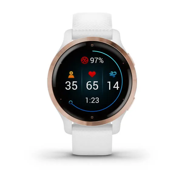 Garmin Venu 2S -älykello, Valkoinen/Ruusukulta