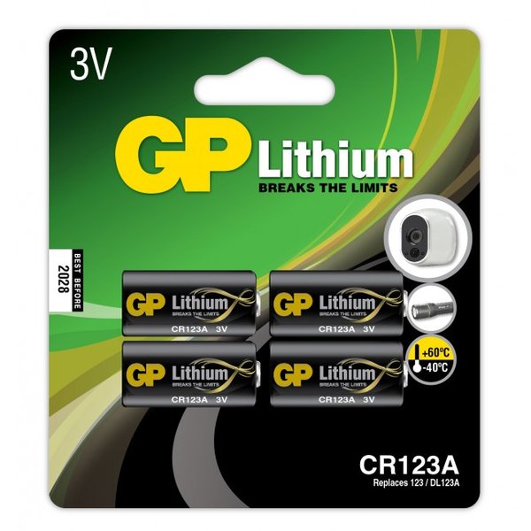 GP Photo, CR 123A-C1, 3V Lithium, 4-P