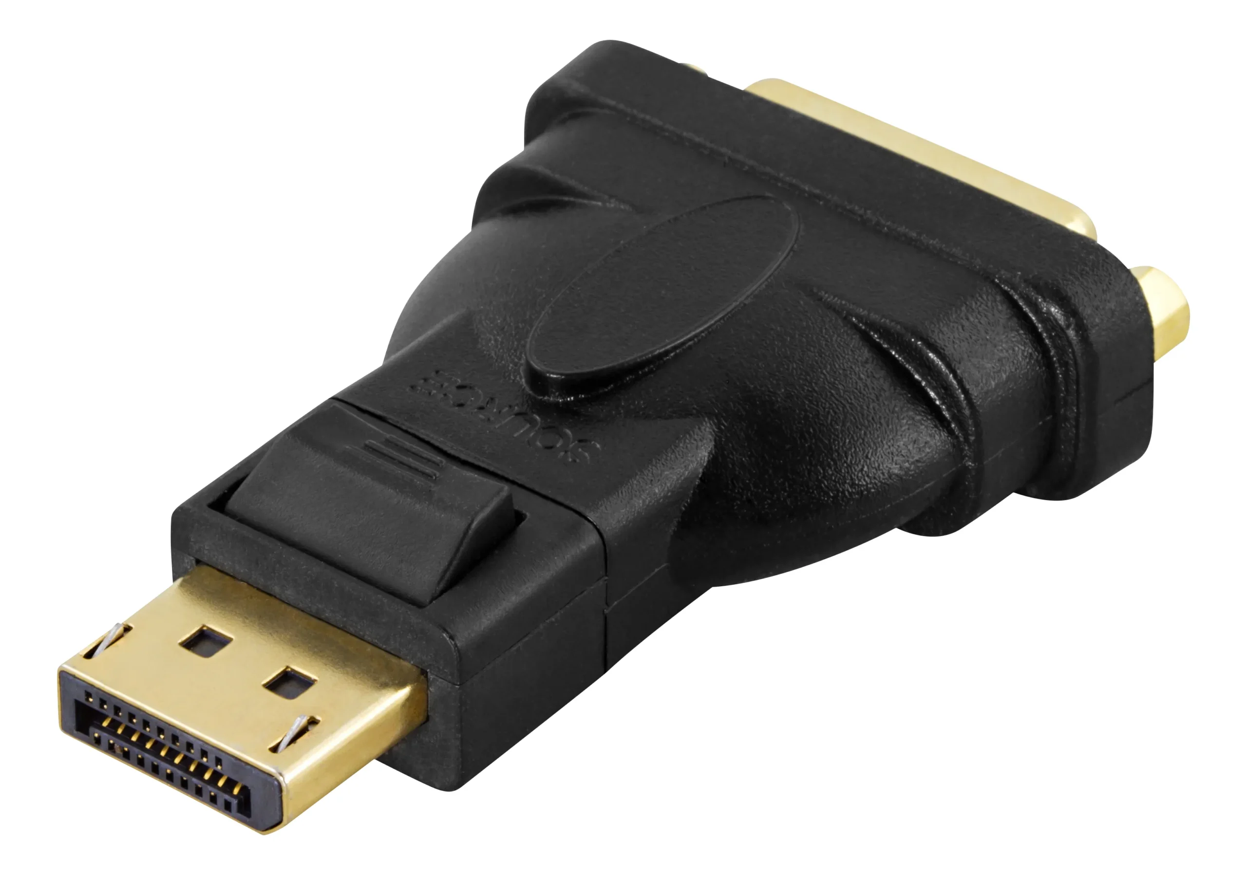 Deltaco DisplayPort / DVI-D Single Link adapter -adapteri, Musta