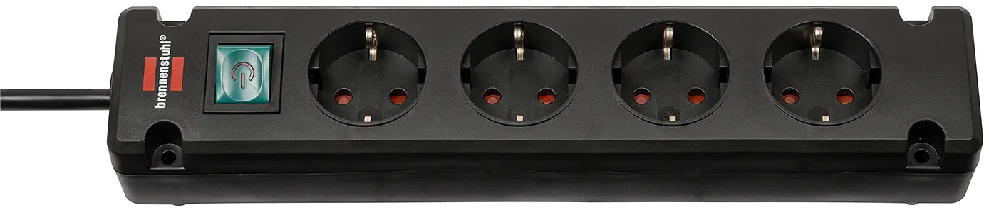 Brennenstuhl Bermounta virtapistorasia, 6 pistoketta, 3 m, CEE 7/4, seinäkiinnitys