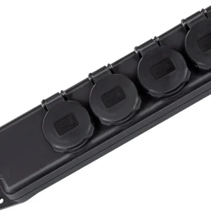 Brennenstuhl virtapaneeli, 4xCEE 7/4, 1xCEE 7/7, IP 44, 2m kaapeli, musta